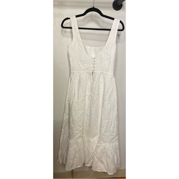 *Reformation Bucatini Dress Linen White - Picture 7 of 12